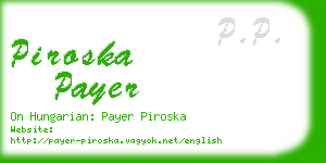 piroska payer business card